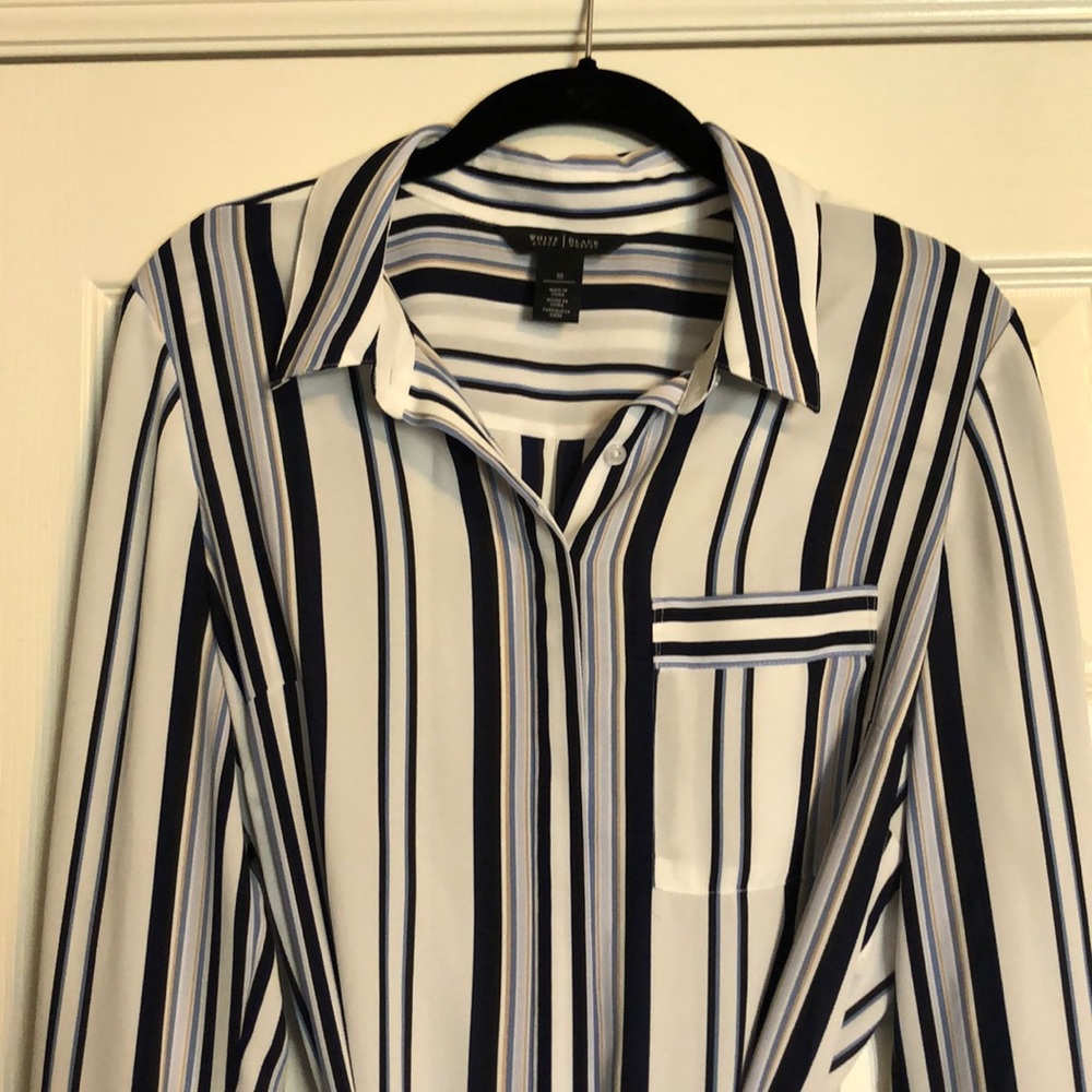 White House Black Market Button Down Tunic